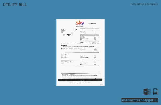 Vorschau einer Beispielrechnung von Sky für Großbritannien